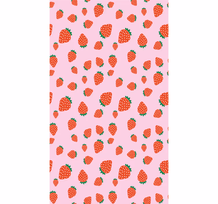 Strawberry Pattern Delight roller blind fruits - TenStickers