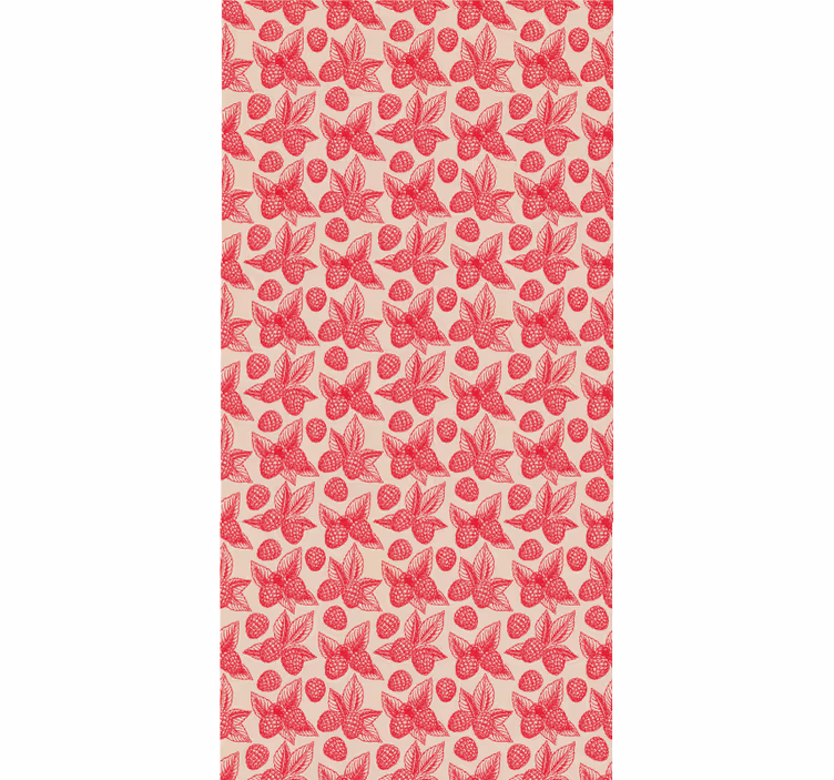 Raspberry Leaf Pattern roller blind fruits - TenStickers
