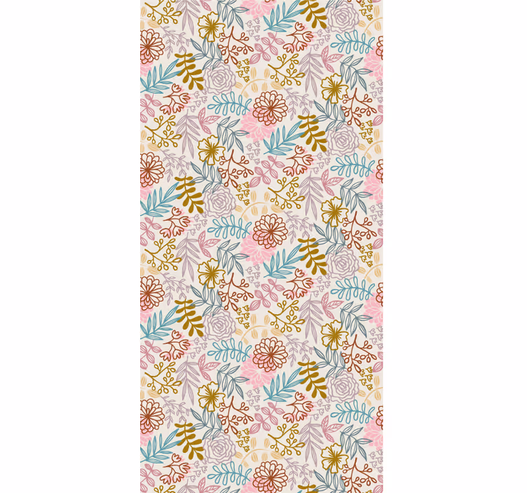 Blossom pattern roller blind flowers - TenStickers