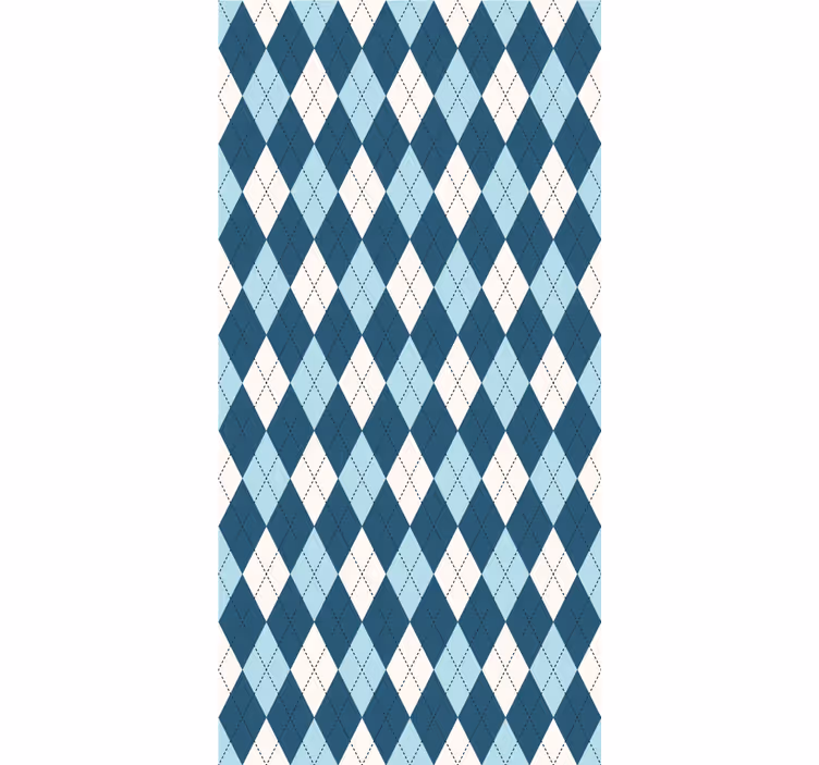 Blue diamond pattern modern roller blind - TenStickers