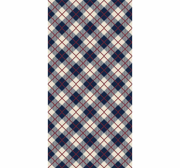 Plaid Patterned Fabric modern roller blind - TenStickers