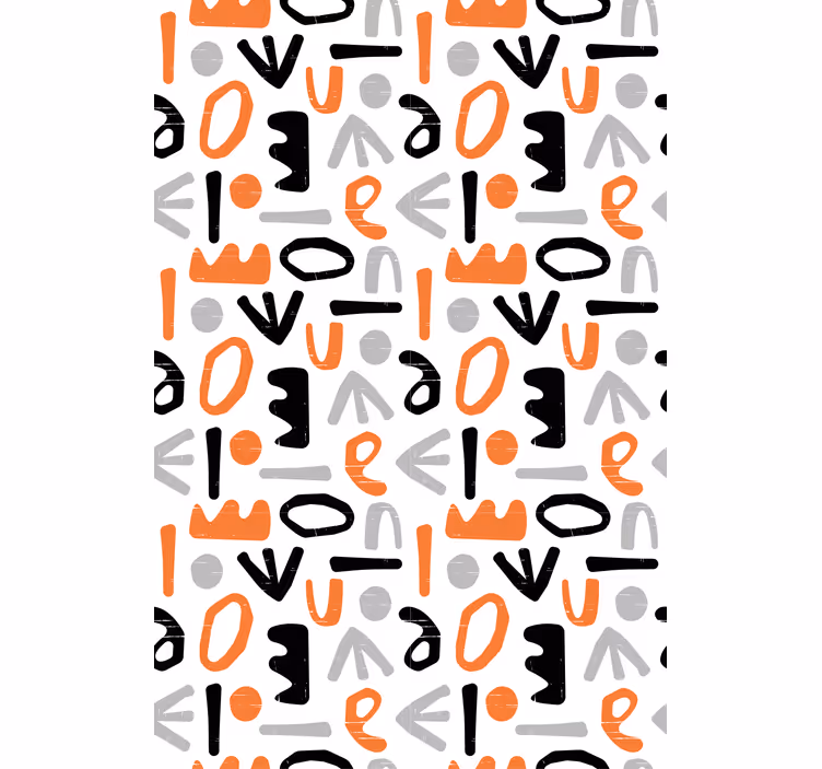 Geometric letters custom roller blind - TenStickers