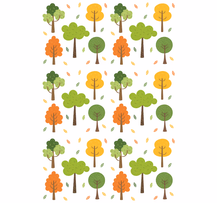 Colorful Pattern tree roller blind - TenStickers
