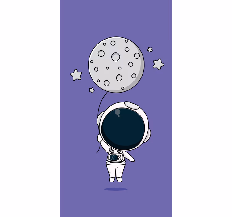 Astronaut holding moon fun roller blind - TenStickers