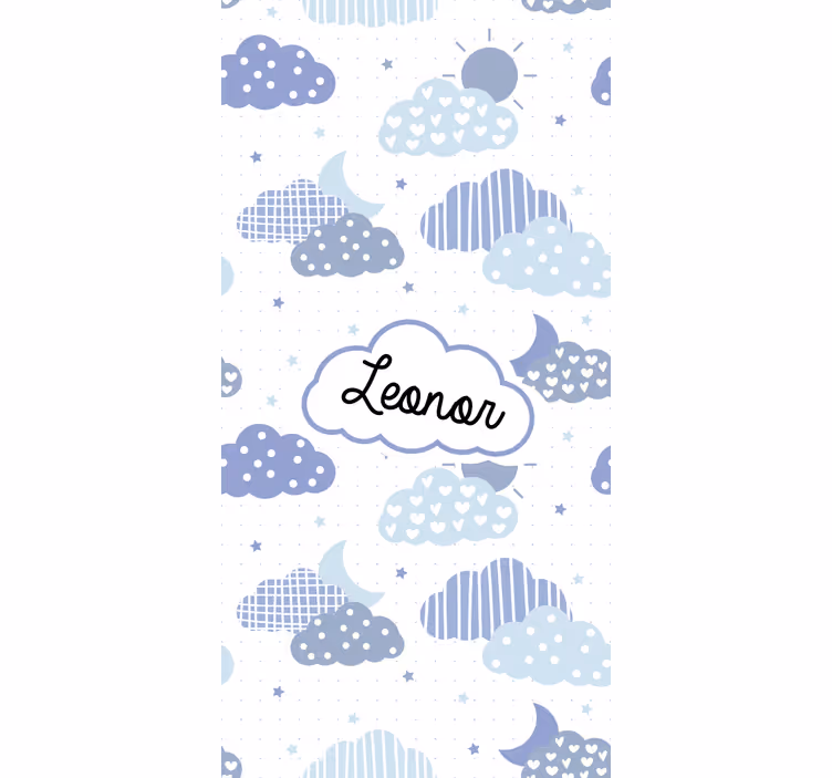 Personalised cloud pattern roller blind clouds - TenStickers