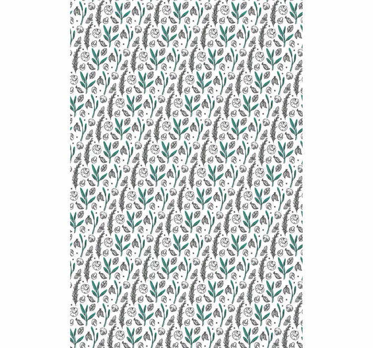 Subtle Bloom Motif roller blind flowers - TenStickers