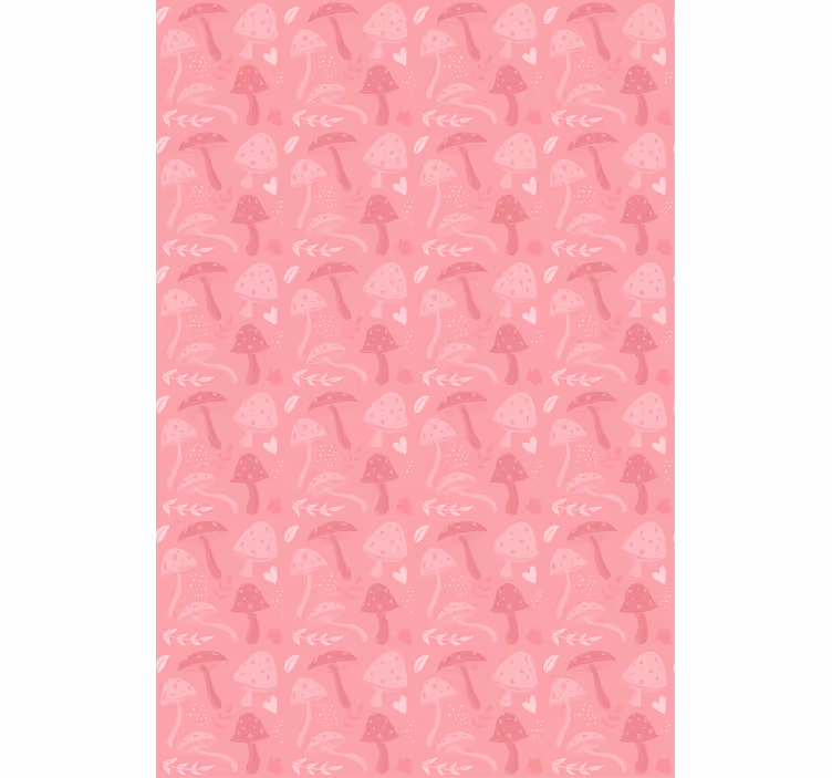 Pink charming mushrooms roller blind flowers - TenStickers