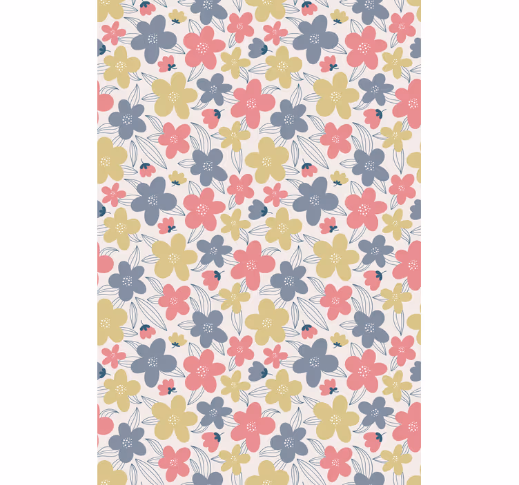Vibrant Botanical Motifs roller blind flowers - TenStickers