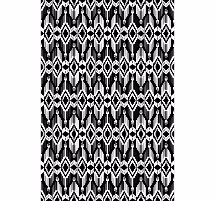 Geometric black pattern textured roller blind - TenStickers