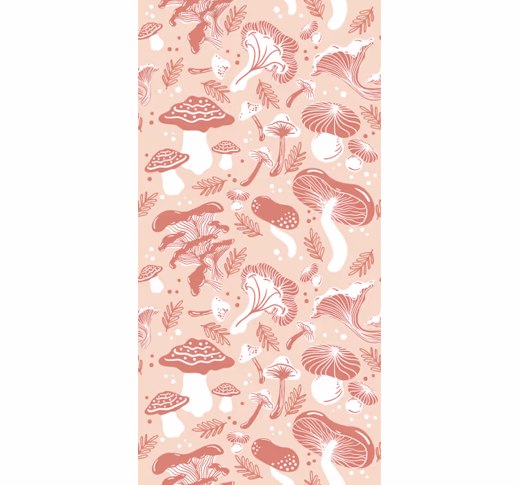 Mushroom variety pattern flowers and plants roller blind - TenStickers