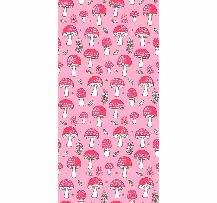 Mushroom Patterns roller blind flowers - TenStickers
