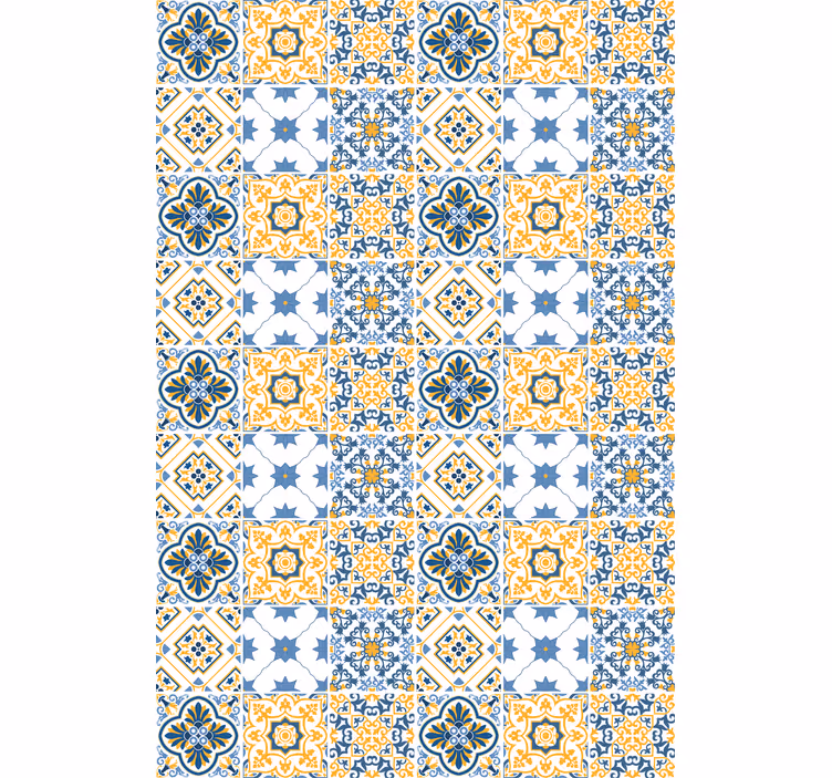 Intricate Tile Patterns textured roller blind - TenStickers