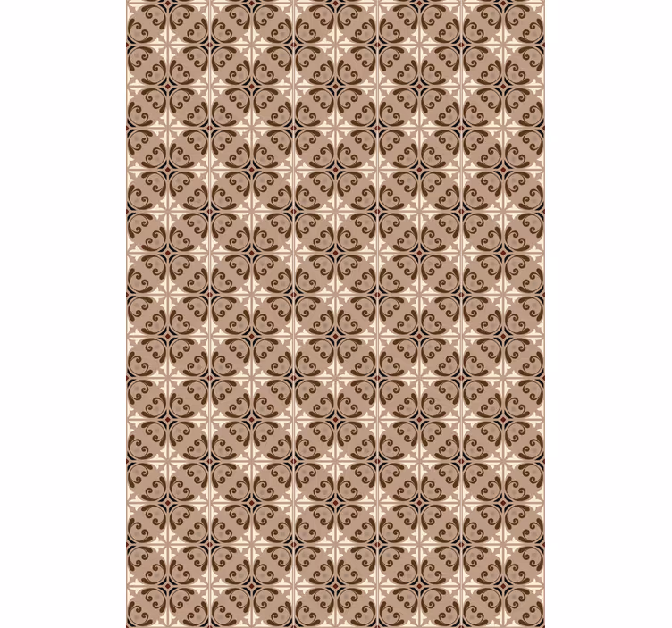 Brown geometric pattern textured roller blind - TenStickers