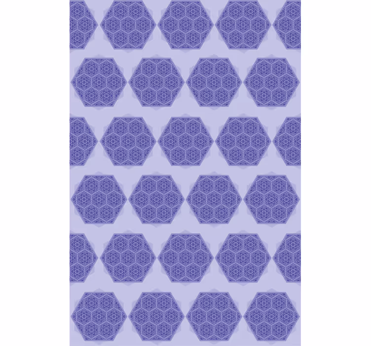 Intricate purple hexagons textured roller blind - TenStickers