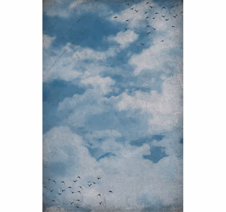 Sky with Birds roller blind clouds - TenStickers