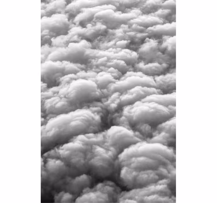 Fluffy pattern roller blind clouds - TenStickers