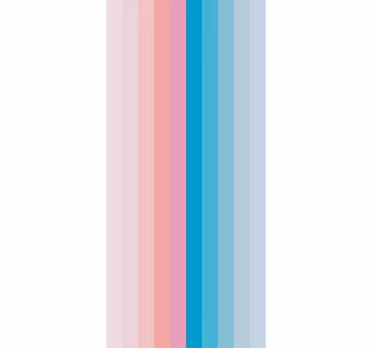 Striped pink and blue roller blind - TenStickers