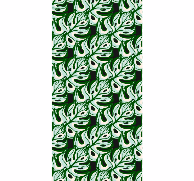 Lush Leaf Pattern roller blind flowers - TenStickers