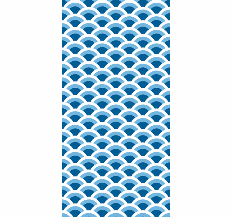 Blue tones fish scales Bathroom blind - TenStickers