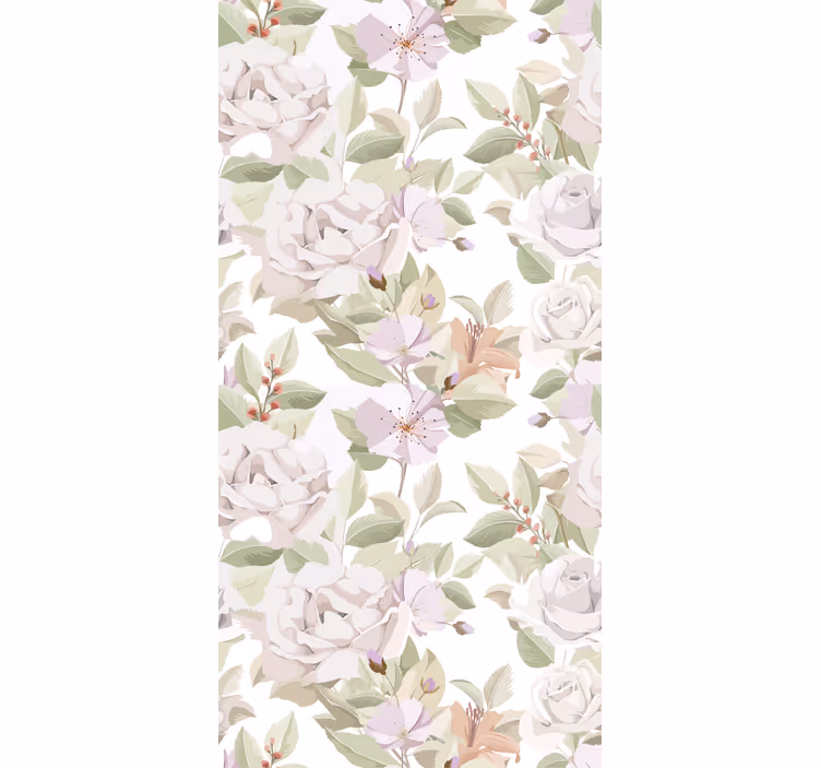 Graceful Botanical Composition floral roller blind - TenStickers