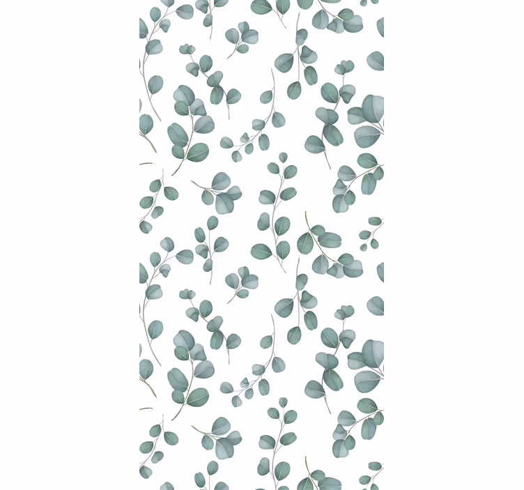 Eucalyptus Leaf Motif living room roller blind - TenStickers