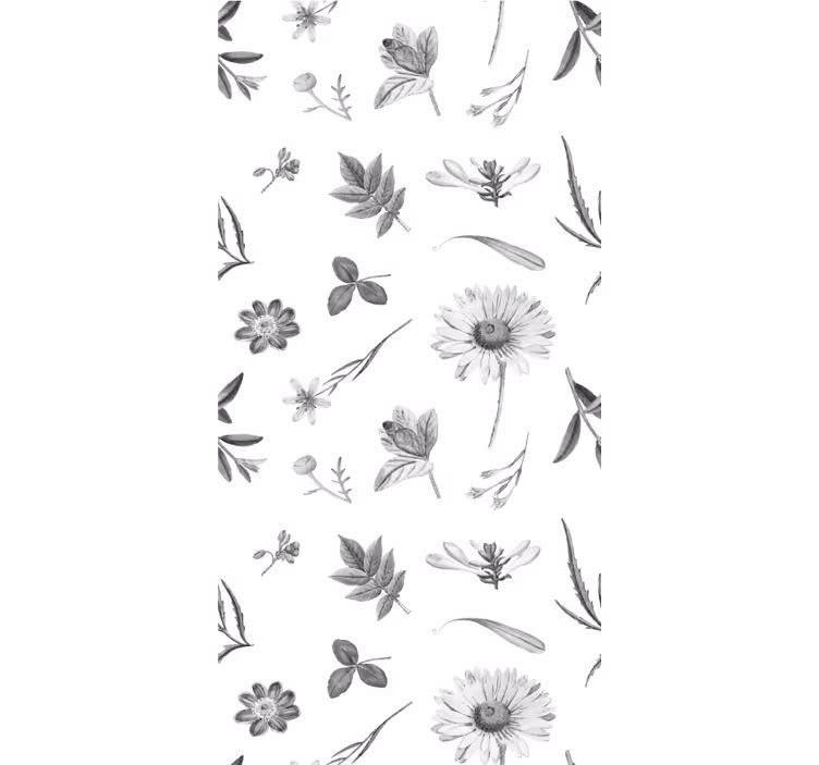 Botanical Garden Motif roller blind flowers - TenStickers