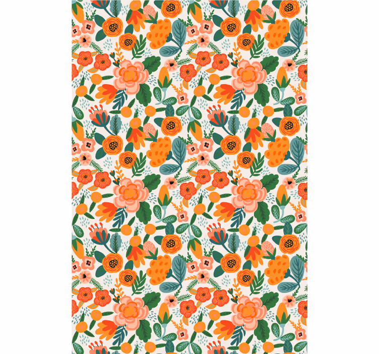 Floral Arrangement Design roller blind flowers - TenStickers
