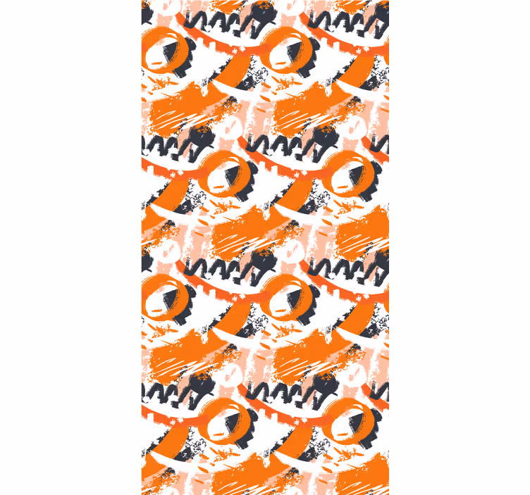Abstract orange watercolor Blind painting - TenStickers