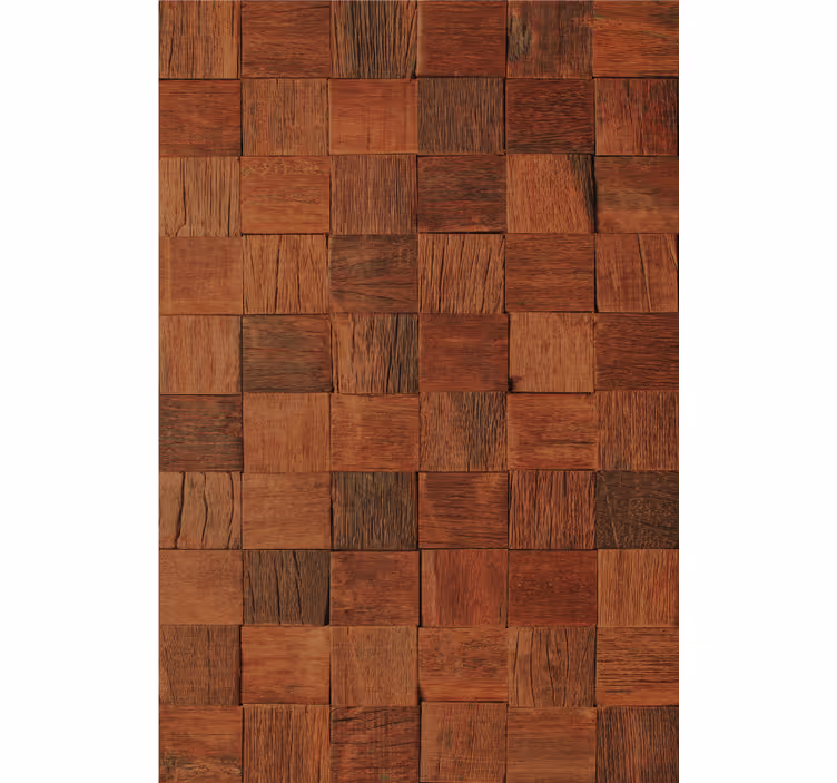 Squared wood panels textured roller blind - TenStickers