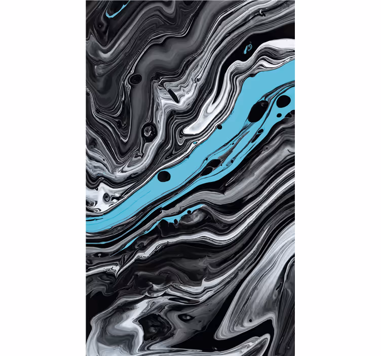 Black marble effect painting Blind painting - TenStickers