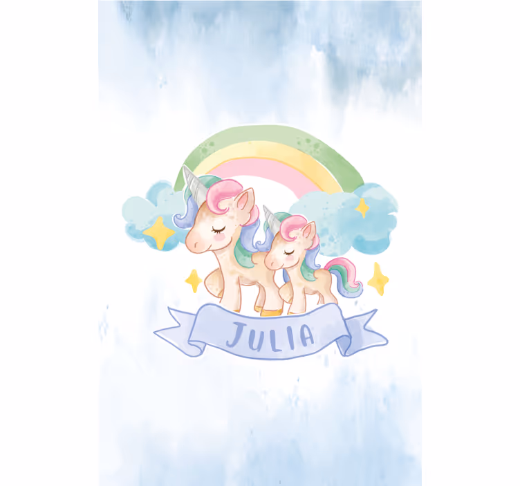 Unicorn adventure kids roller blind - TenStickers