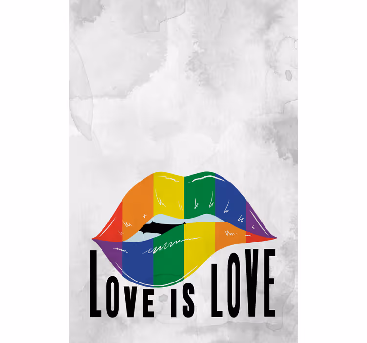 Rainbow Lip Art custom roller blind - TenStickers