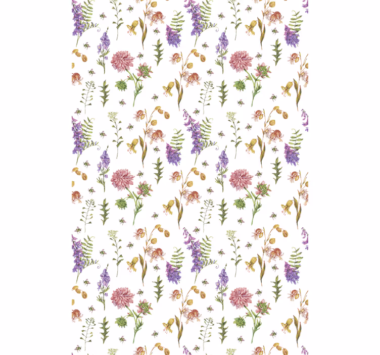 Floral Garden Theme roller blind flowers - TenStickers