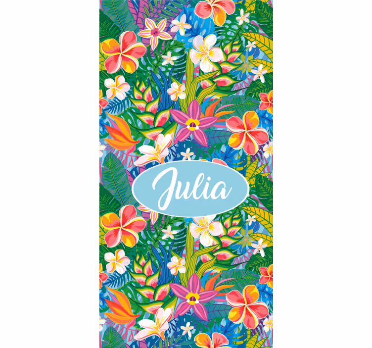 Tropical Floral Arrangement roller blind flowers - TenStickers
