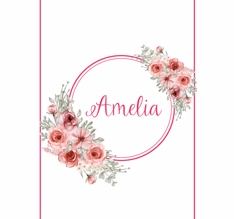 Personalized Floral Arrangement roller blind flowers - TenStickers