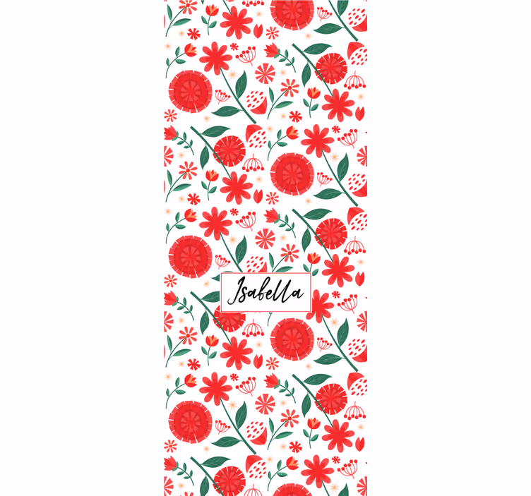 Floral Pattern Personalization roller blind flowers - TenStickers