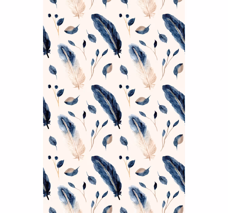 Elegant feather pattern roller blind flowers - TenStickers