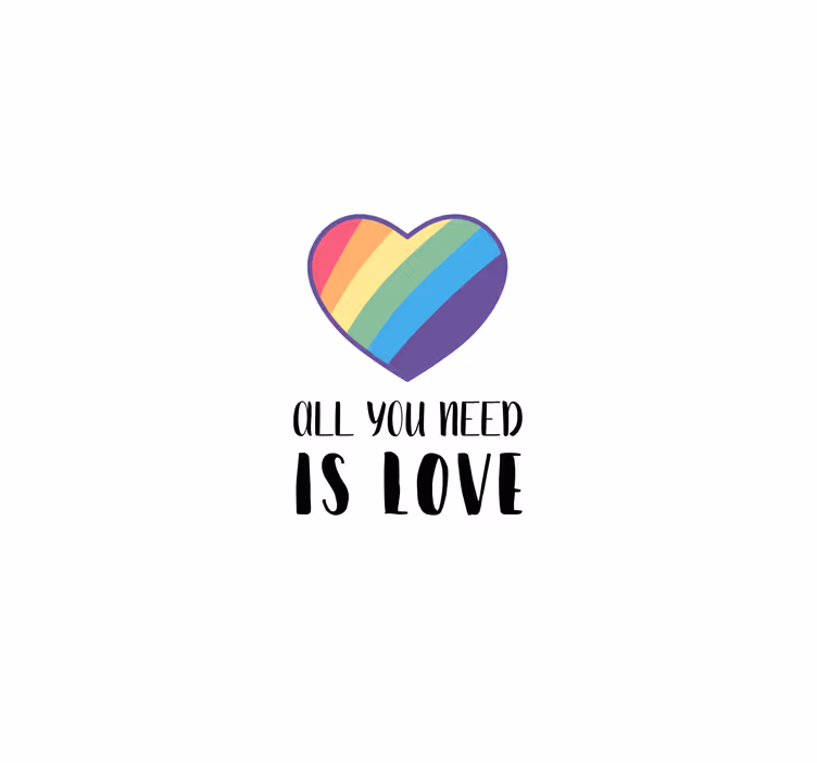 All you need is love custom roller blind - TenStickers
