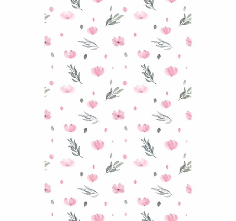 Delicate floral theme kitchen roller blind - TenStickers