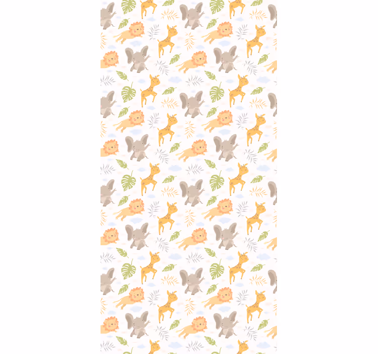 Baby animal patterns nursery roller blind - TenStickers