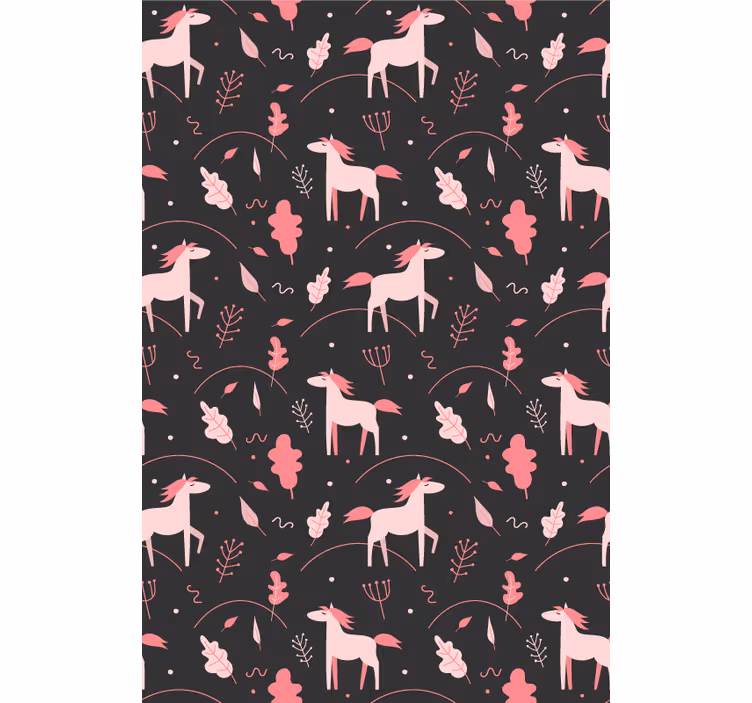 Sweet pink unicorns kids roller blind - TenStickers