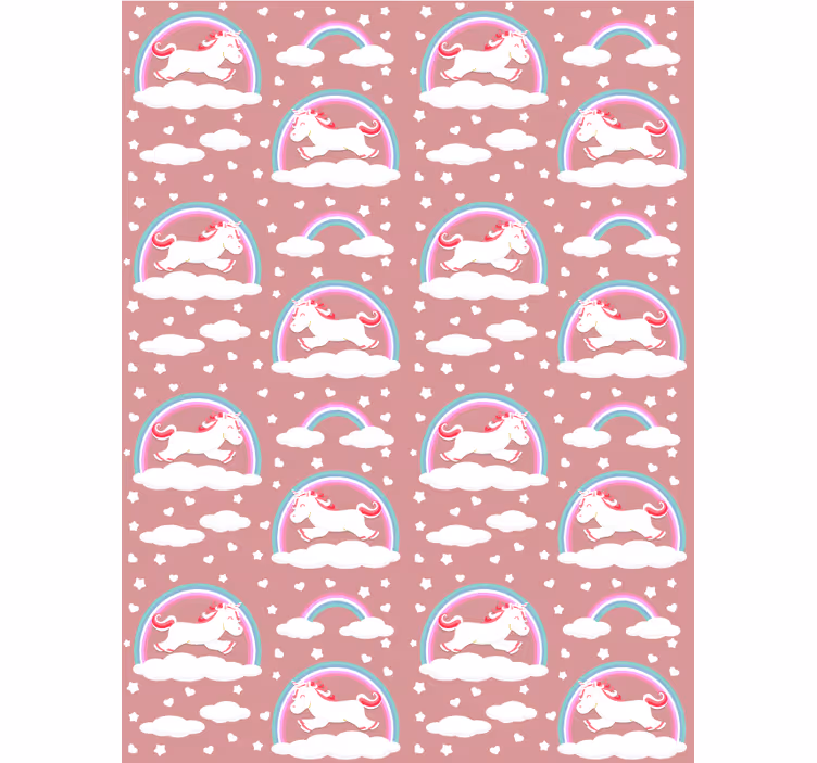 Magical unicorn theme kids roller blind - TenStickers
