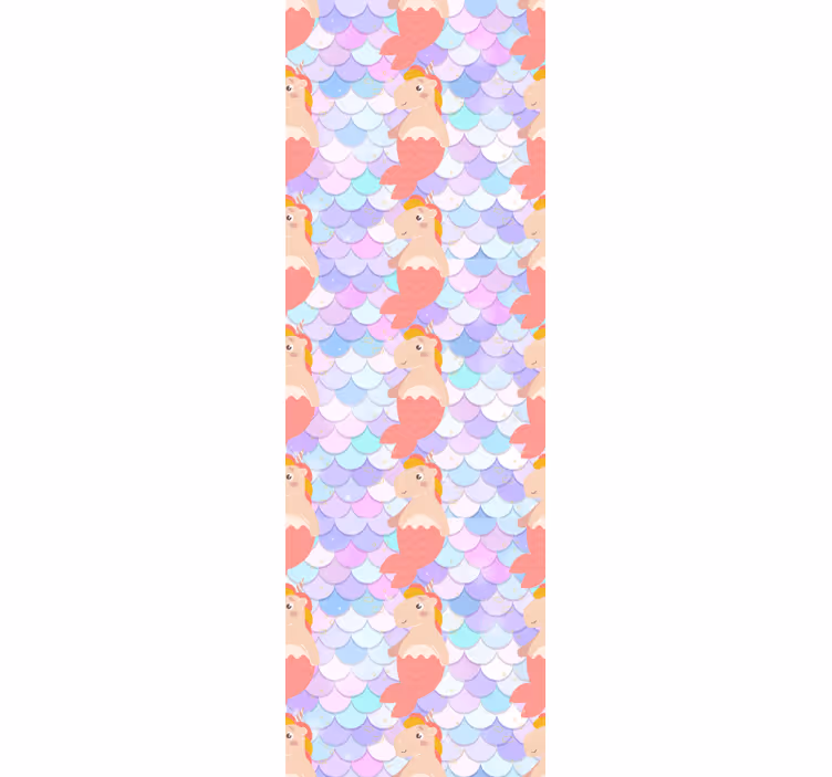 Unicorn mermaid pattern kids roller blind - TenStickers