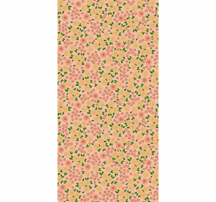 Floral patterns bloom kitchen roller blind - TenStickers