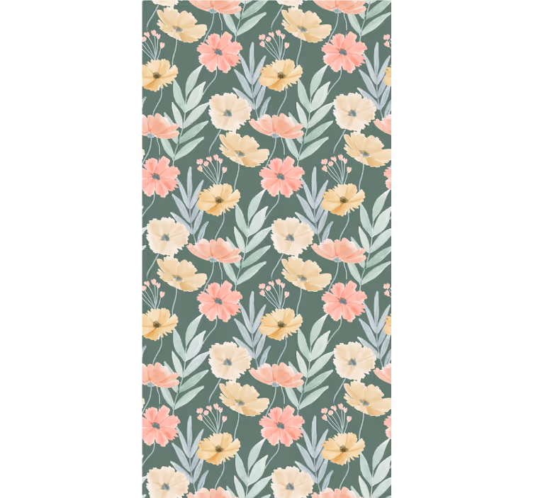 Graceful Botanical Arrangement roller blind flowers - TenStickers