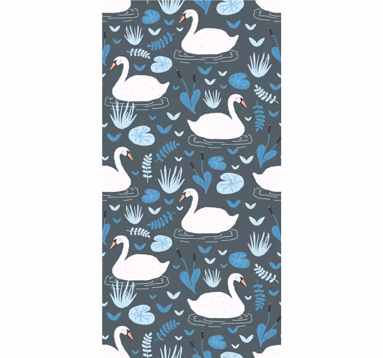 Idyllic swans serenity animals roller blind - TenStickers