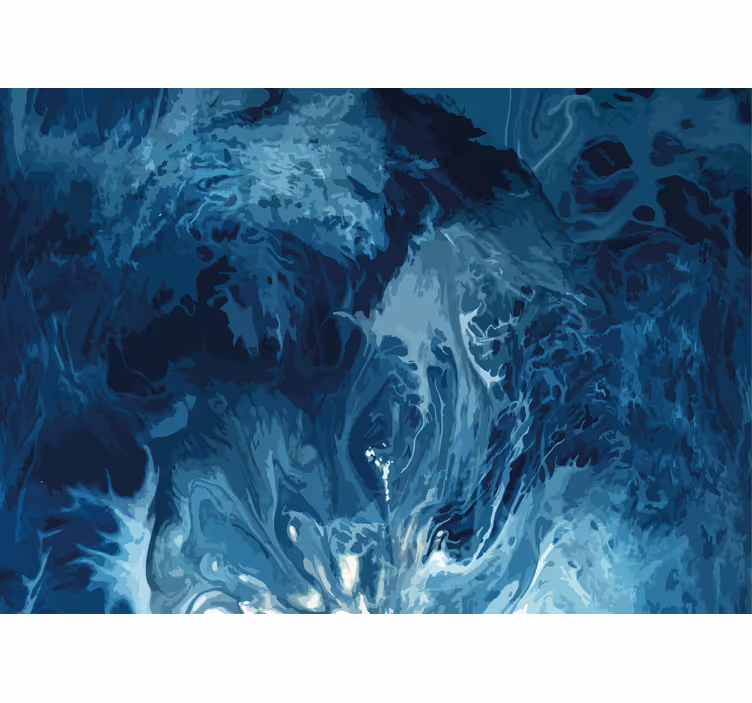 Fluid Ocean Waves textured roller blind - TenStickers