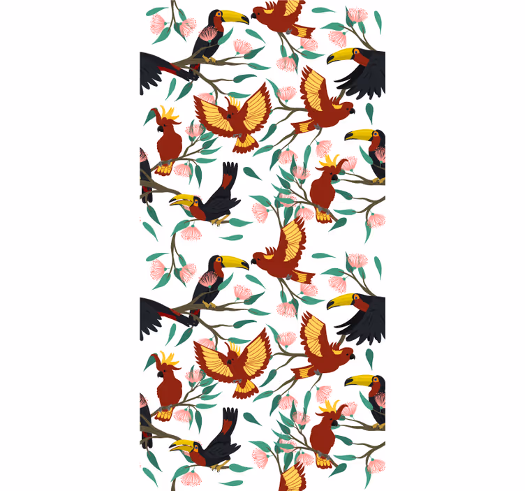 Tropical Bird Patterns animal roller blind - TenStickers