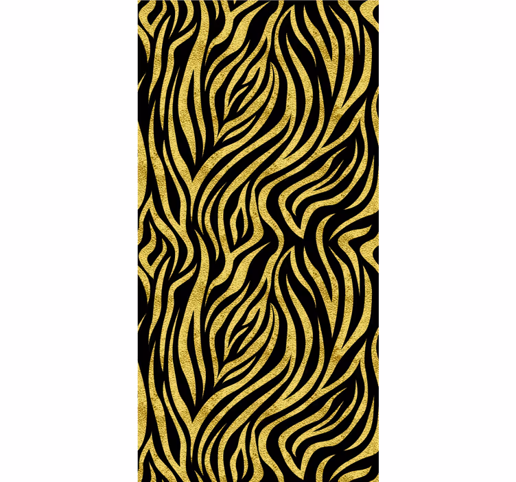 Stylised yellow tiger print animals roller blind - TenStickers