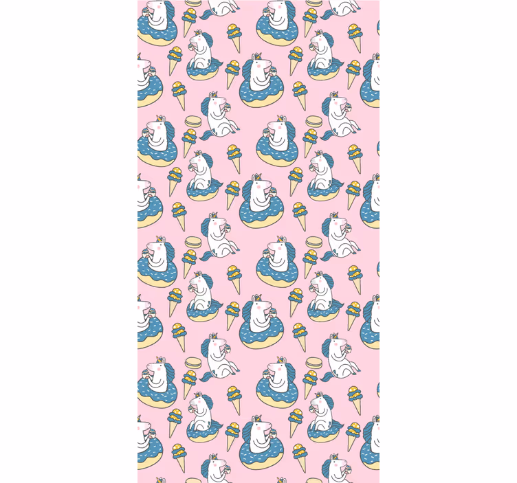 Playful Unicorns Eating fun roller blind - TenStickers